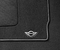 Front Rubber Floor Mat W/ Wing Logo Oem Mini Coope