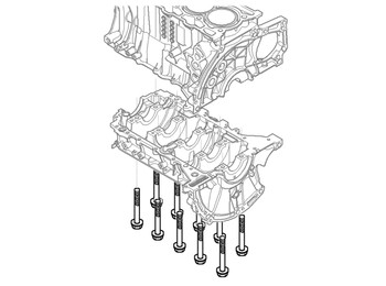 Mini Cooper Main Bearing Cap Bolt Set Oem R55 R56