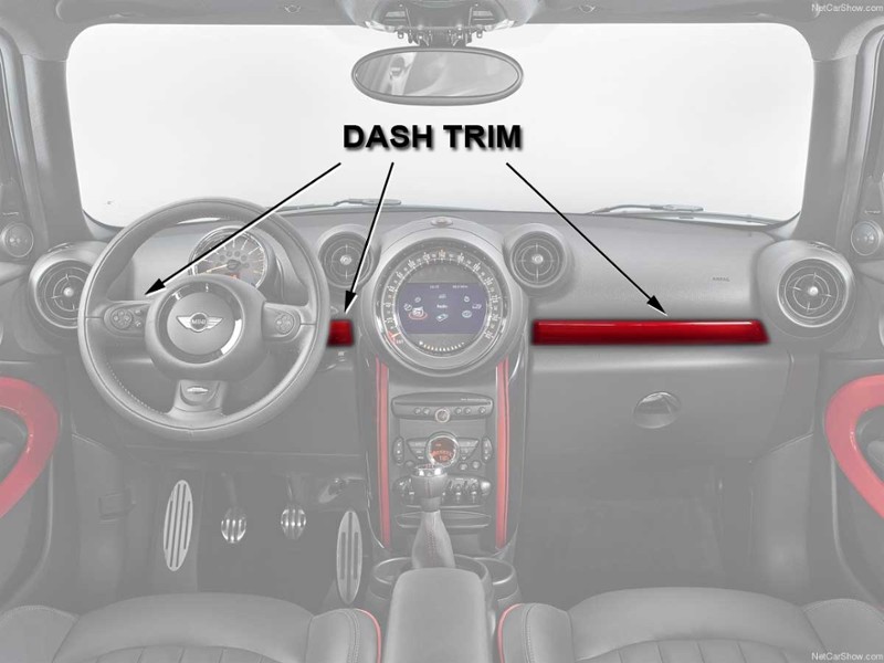 Mini Countryman Dash Trim Red Jcw Oem Gen2 R60 R61