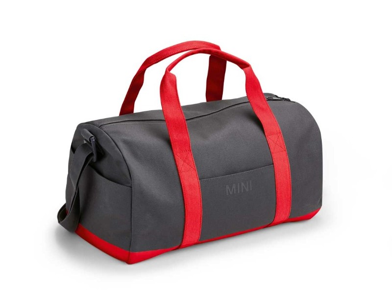 Mini Cooper Duffle Bags In Grey & Coral Red
