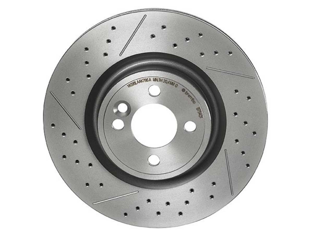 Mini Cooper JCW Front Brake Rotor Drilled Slotted each from Brembo Gen2  R55-R59